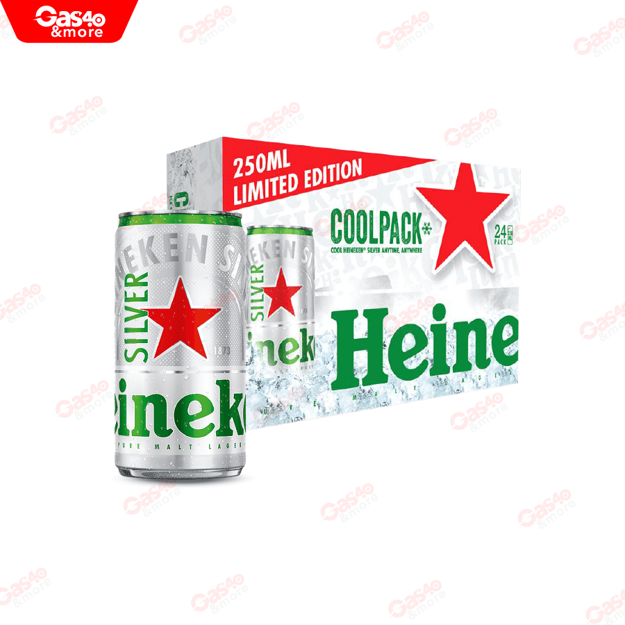Bia heineken bạc lon lùn 250ml