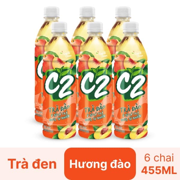 TRÀ ĐÀO C2 - LỐC 6 CHAI ảnh 2