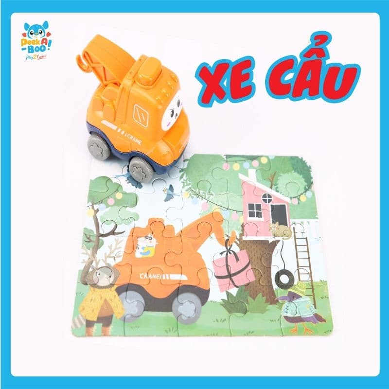 ĐỒ CHƠI XE 6 MÓN KÈM XẾP HÌNH VUI NHỘN  ảnh 3