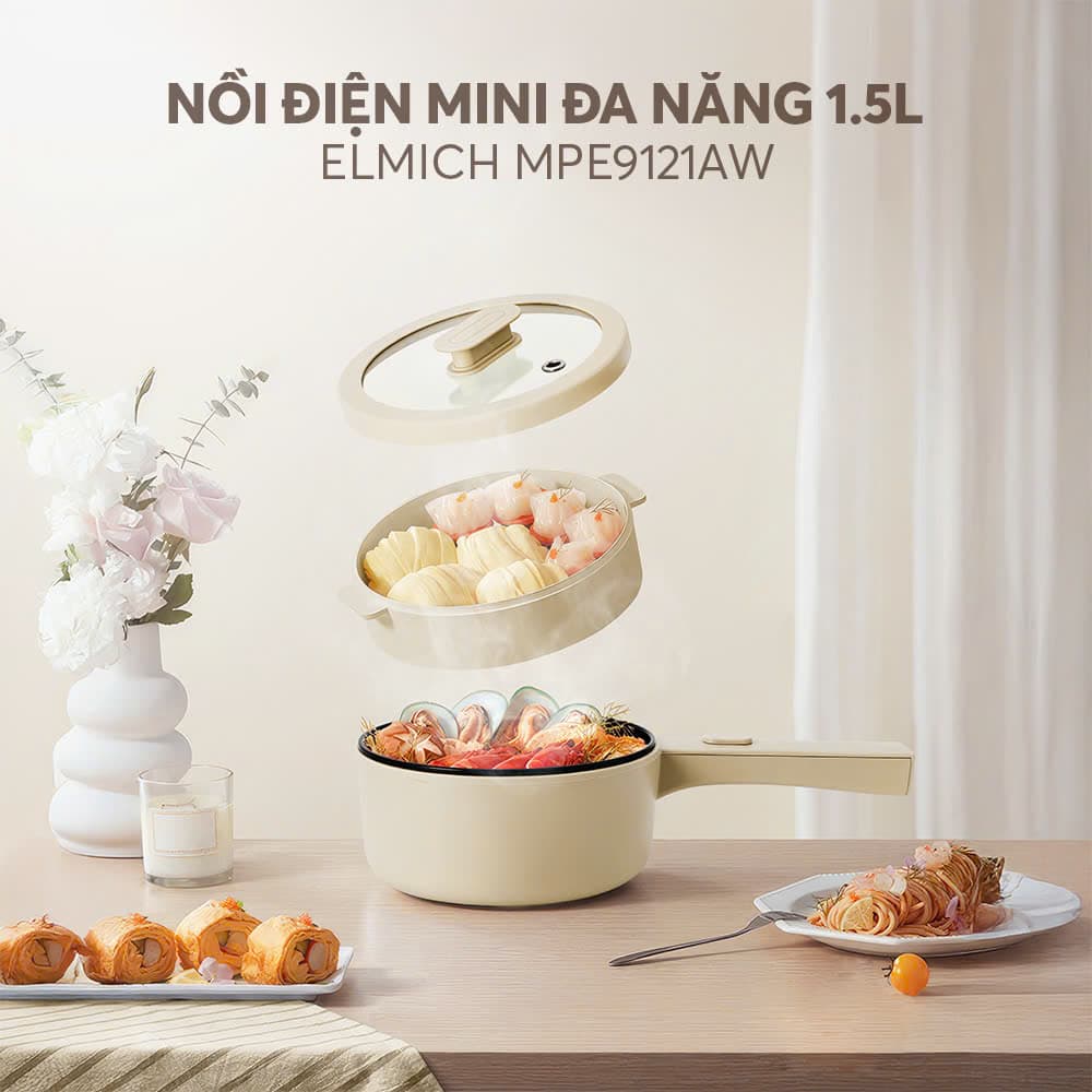 NỒI ĐIỆN MINI ĐA NĂNG 1,5L EMICH MPE9121AW