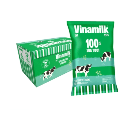 Sữa tươi Vinamilk có đường 220ml - Thùng 48 bịch