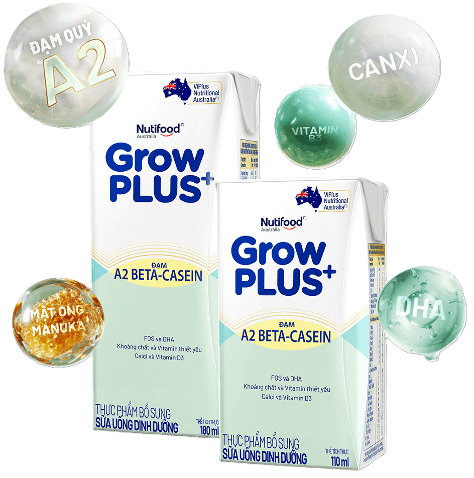 Sữa GrowPLUS+ A2 Beta-Casein 110ml- Thùng 24 Hộp