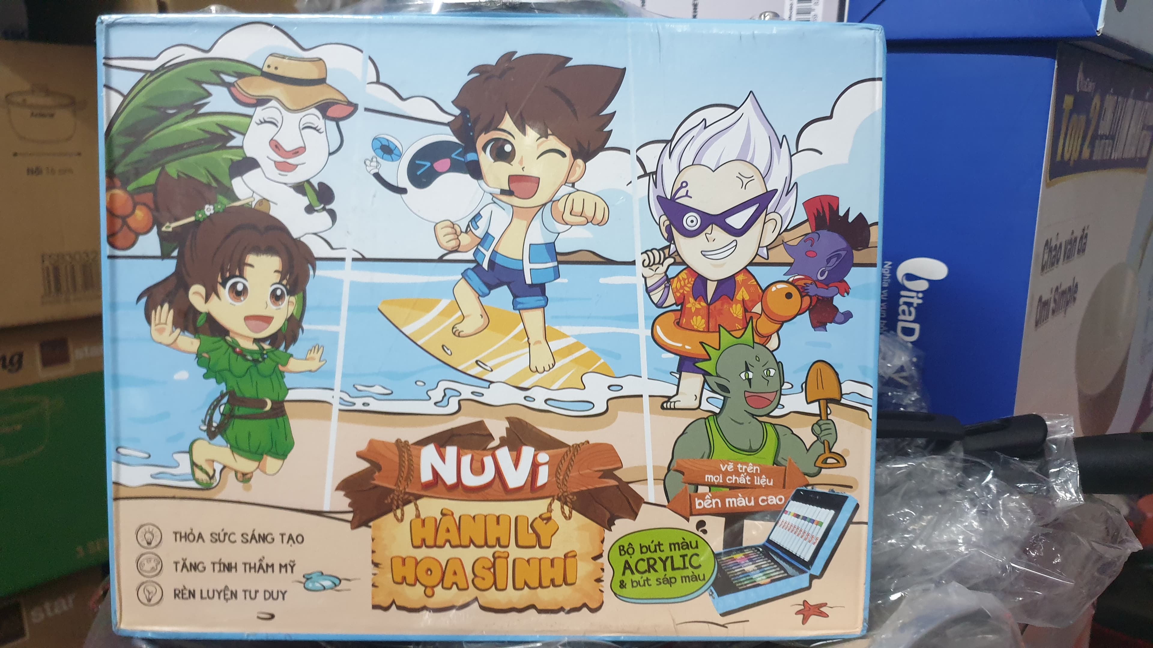 HỘP MÀU HÀNH LÝ HOẠ SĨ NHÍ