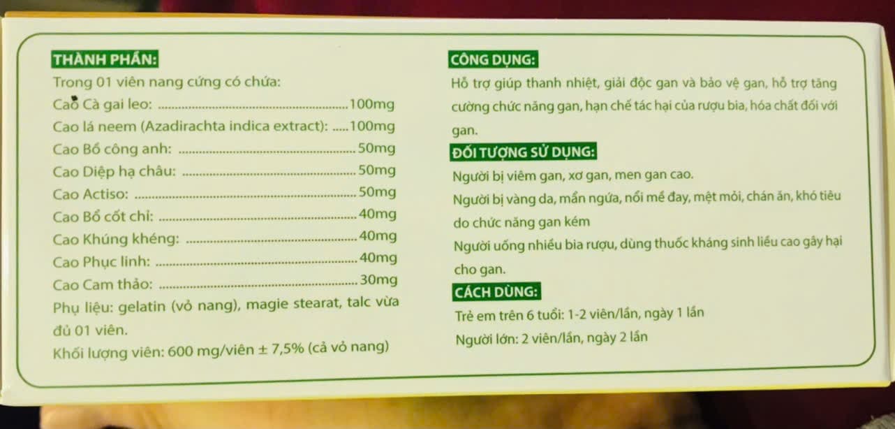 GIẢI ĐỘC GAN TÂM ĐỨC  ảnh 2