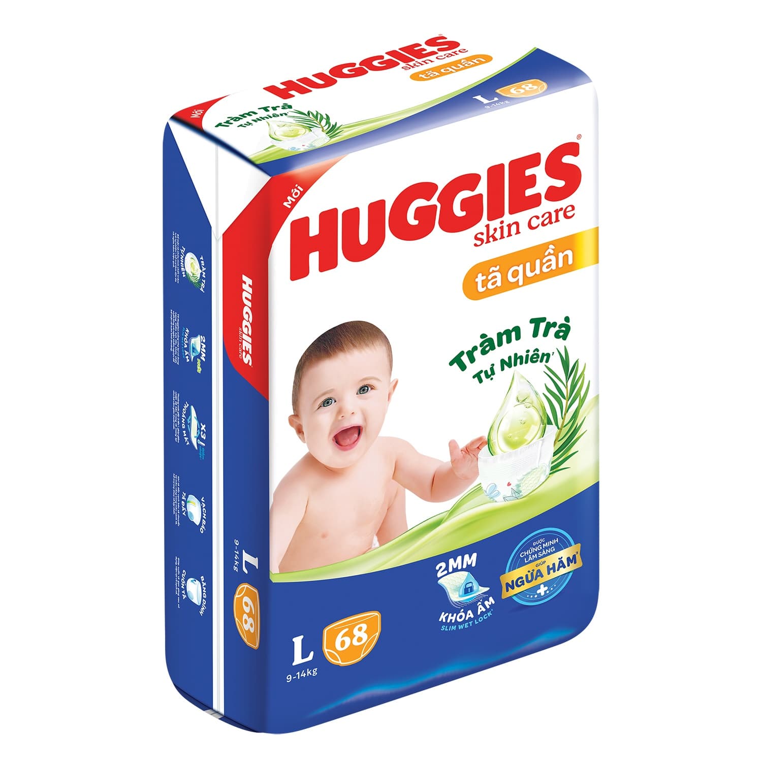 Tả Quần HUGGIES Tràm Trà M76/ L68/ XL62/ XXL56