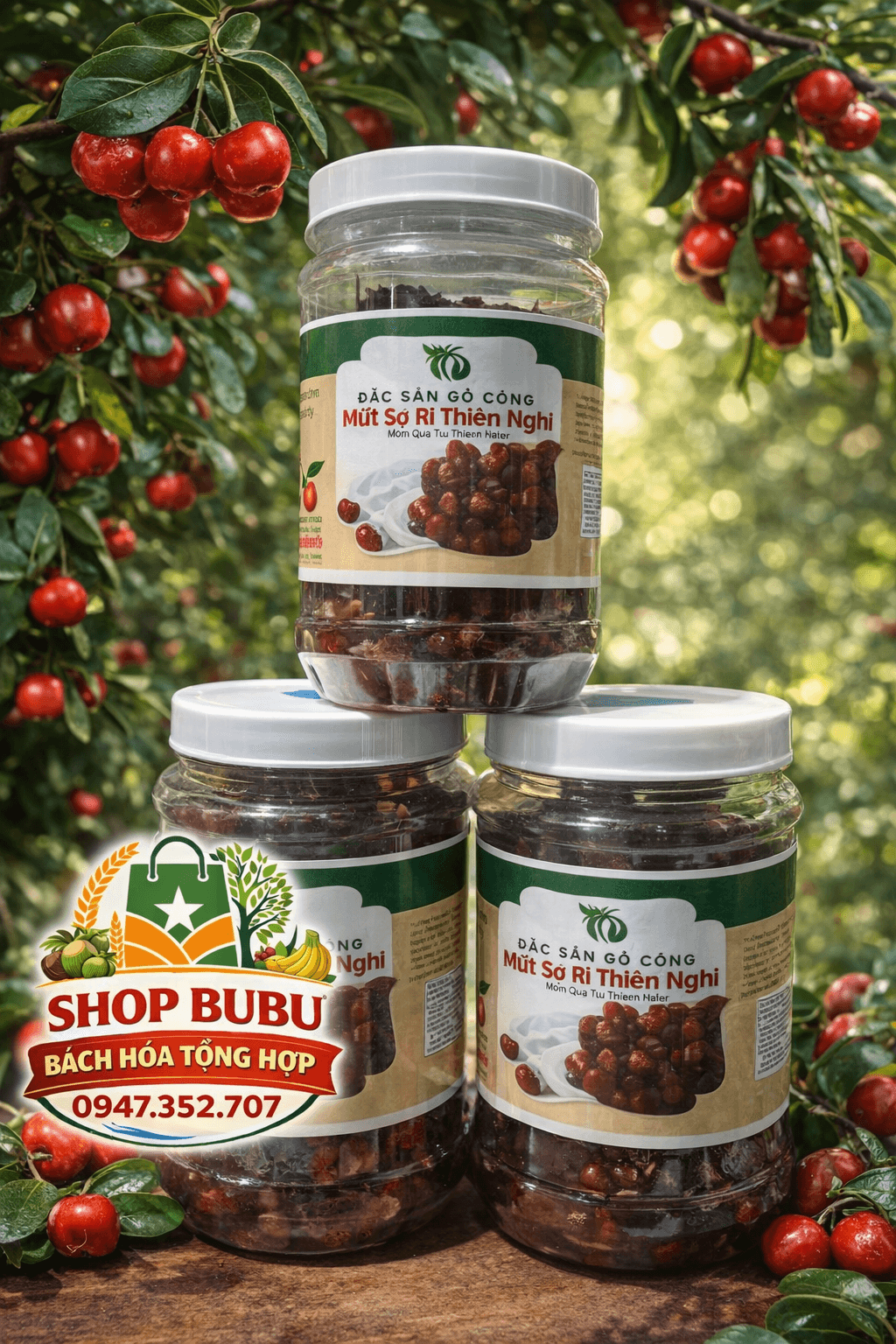 500g MỨT SƠ RI - ĐẶC SẢN GÒ CÔNG