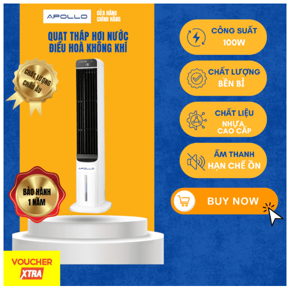 Quạt tháp hơi nước điều hoà không khí Apollo