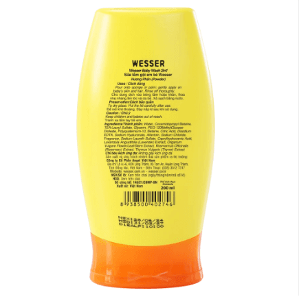 Sữa Tắm Gội WESSER 200ml ảnh 2
