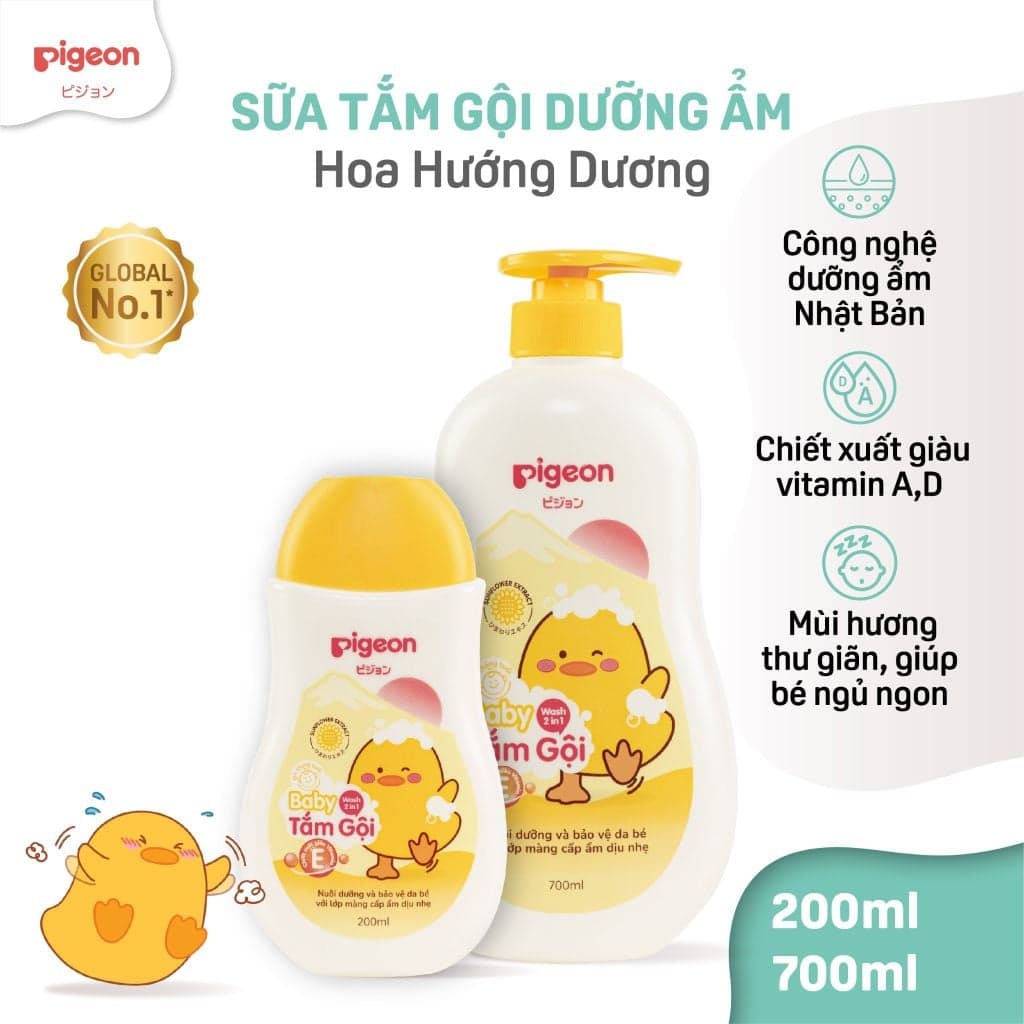 Sữa Tắm Gội PIGEON Hương Hoa Hướng Dương