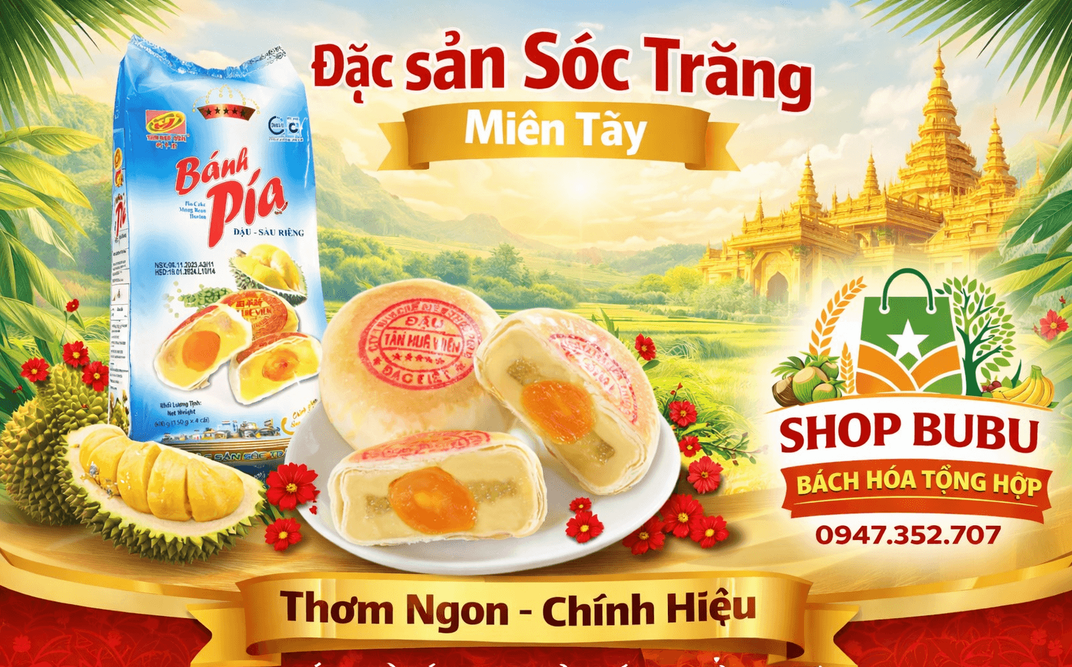 Pía 5sao - ĐẶC SẢN SÓC TRĂNG - MIỀN TÂY 