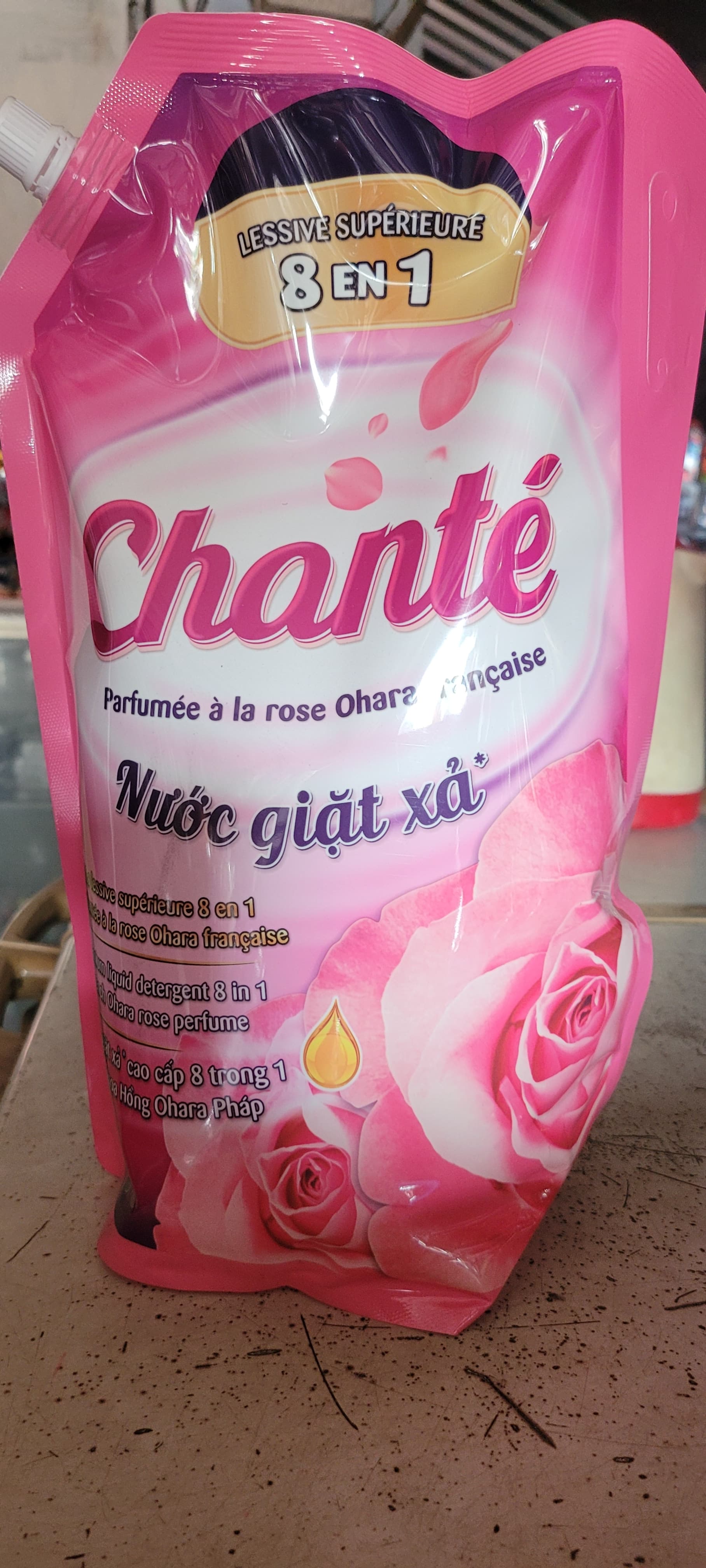 Nước giặt chan té 8 in 1  hương hoa hồng pháp 