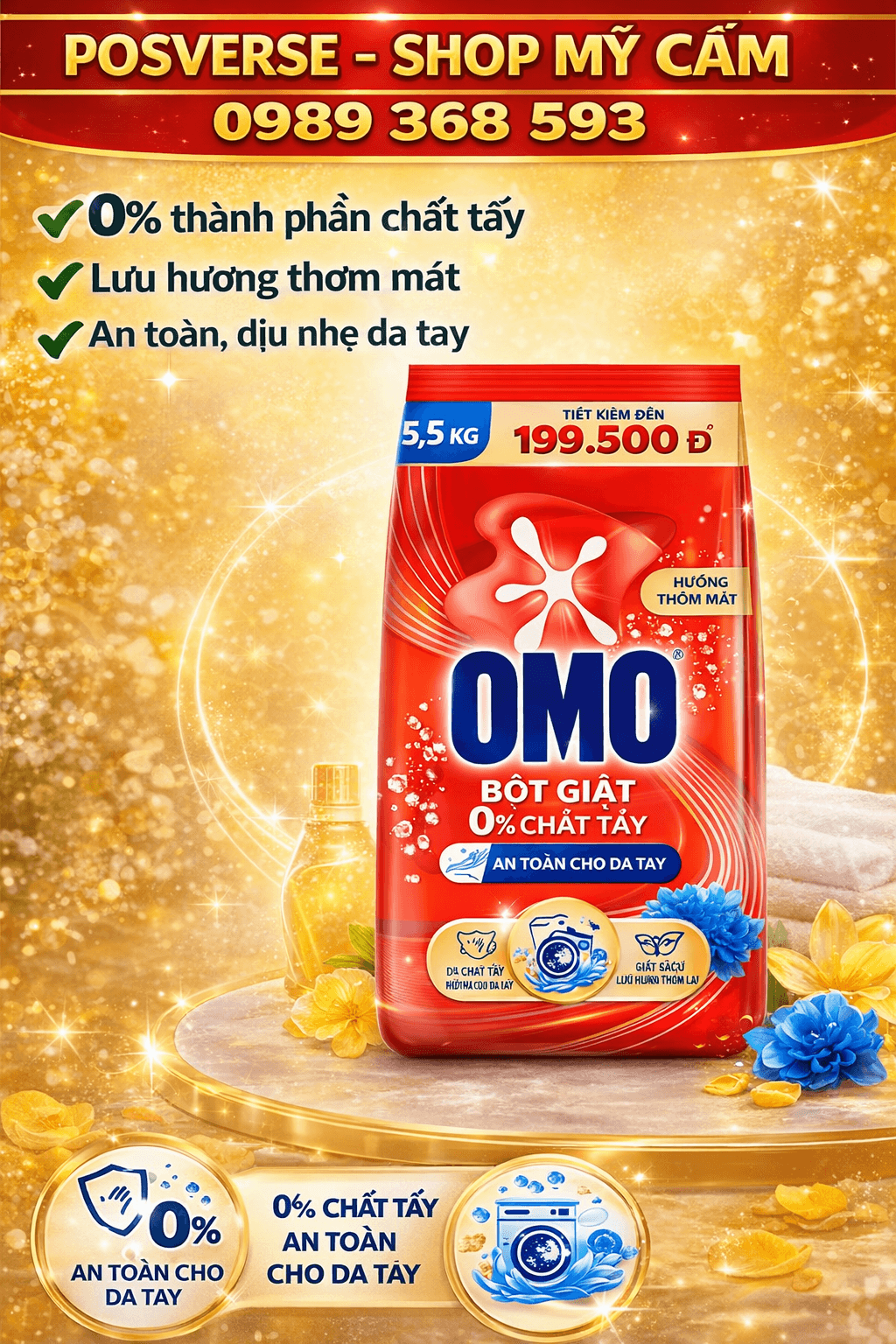 Bột Giặt OMO  5,5KG