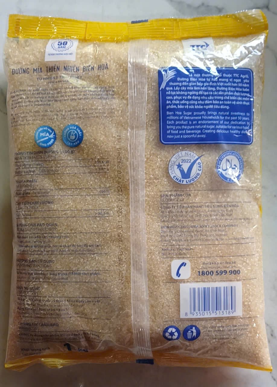 COMBO-2 GÓI ĐƯỜNG MÍA VÀNG-BIÊN HÒA-1000GR  ảnh 2