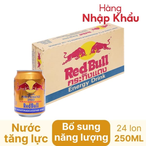Nước Uống Tăng Lực REDBULL Thái Nhập Khẩu - Thùng 24 Lon