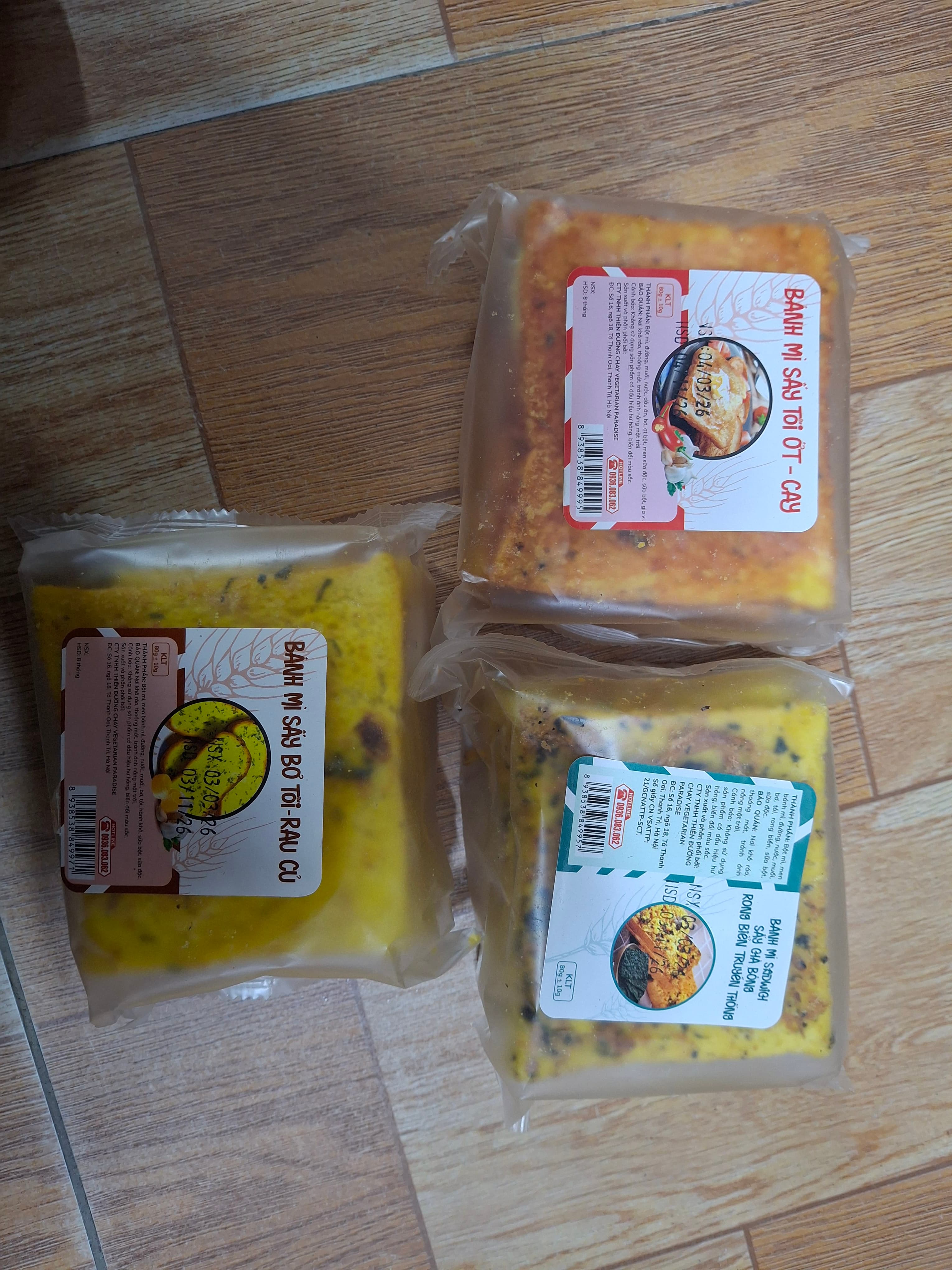 COMBO 4 gói bánh mì khô vị ngẫu nhiên