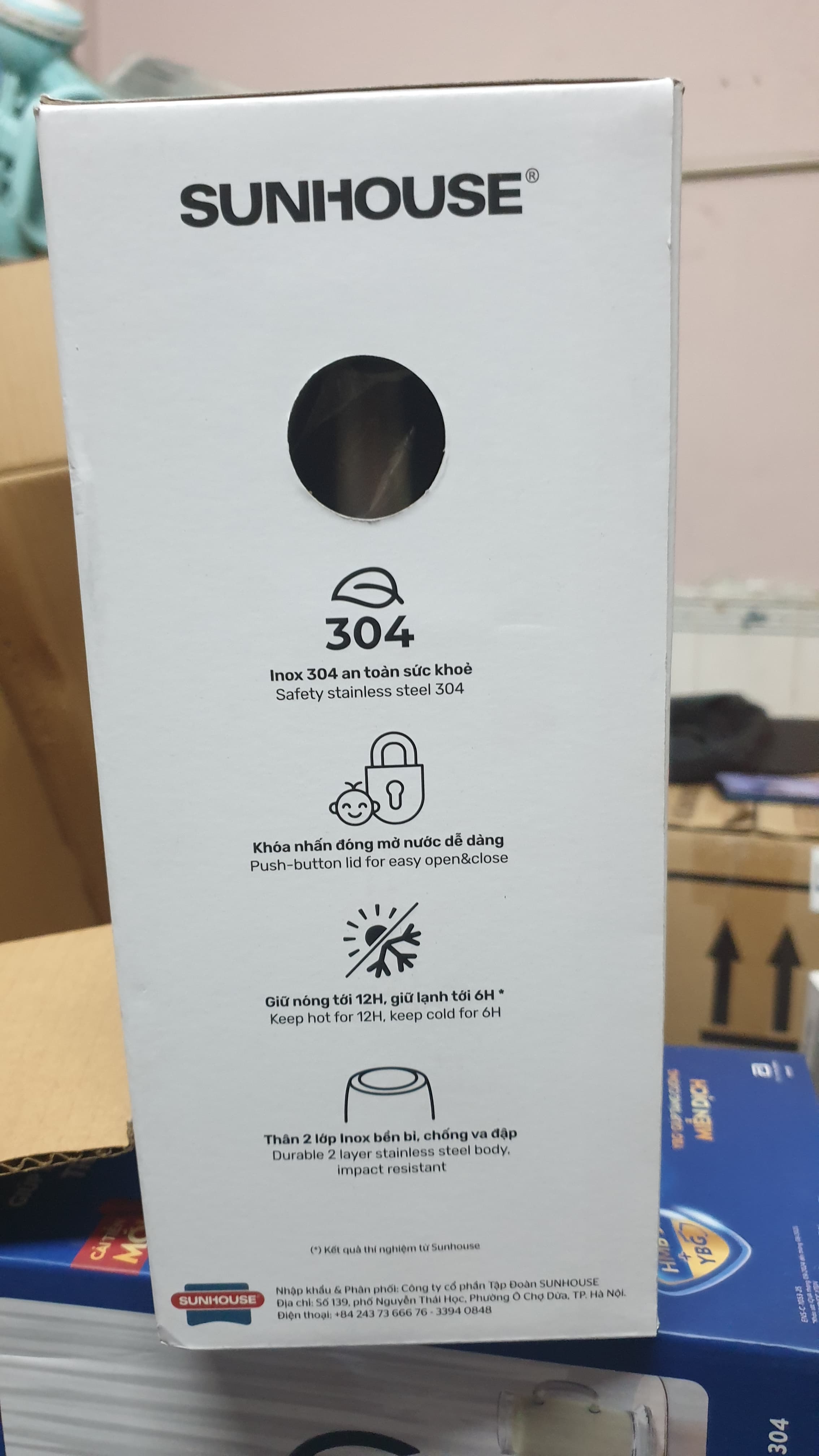 ẤM GIỮ NHIỆT 1,4L INOX 304 SUNHOUSE ảnh 2