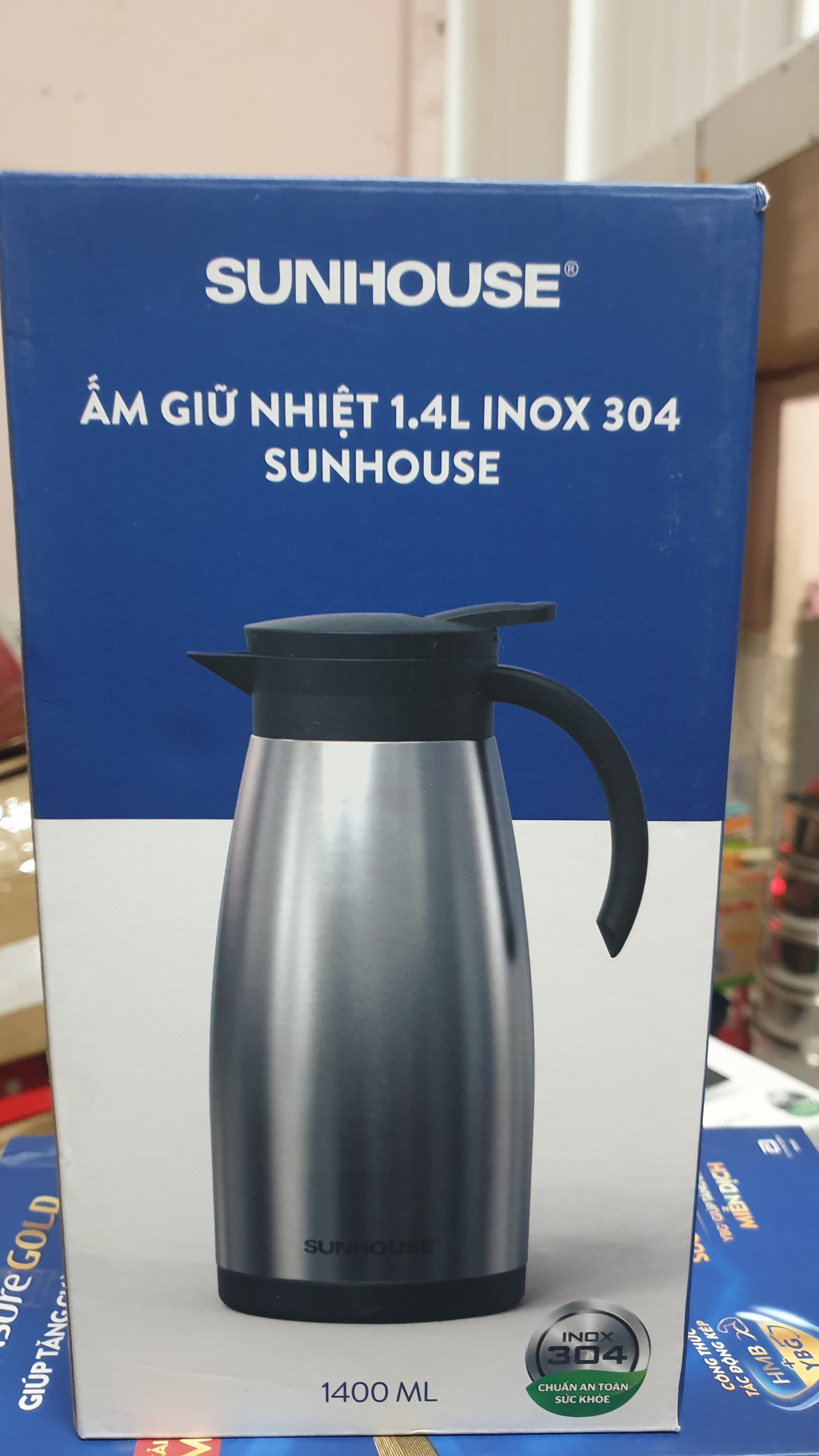 ẤM GIỮ NHIỆT 1,4L INOX 304 SUNHOUSE ảnh 3