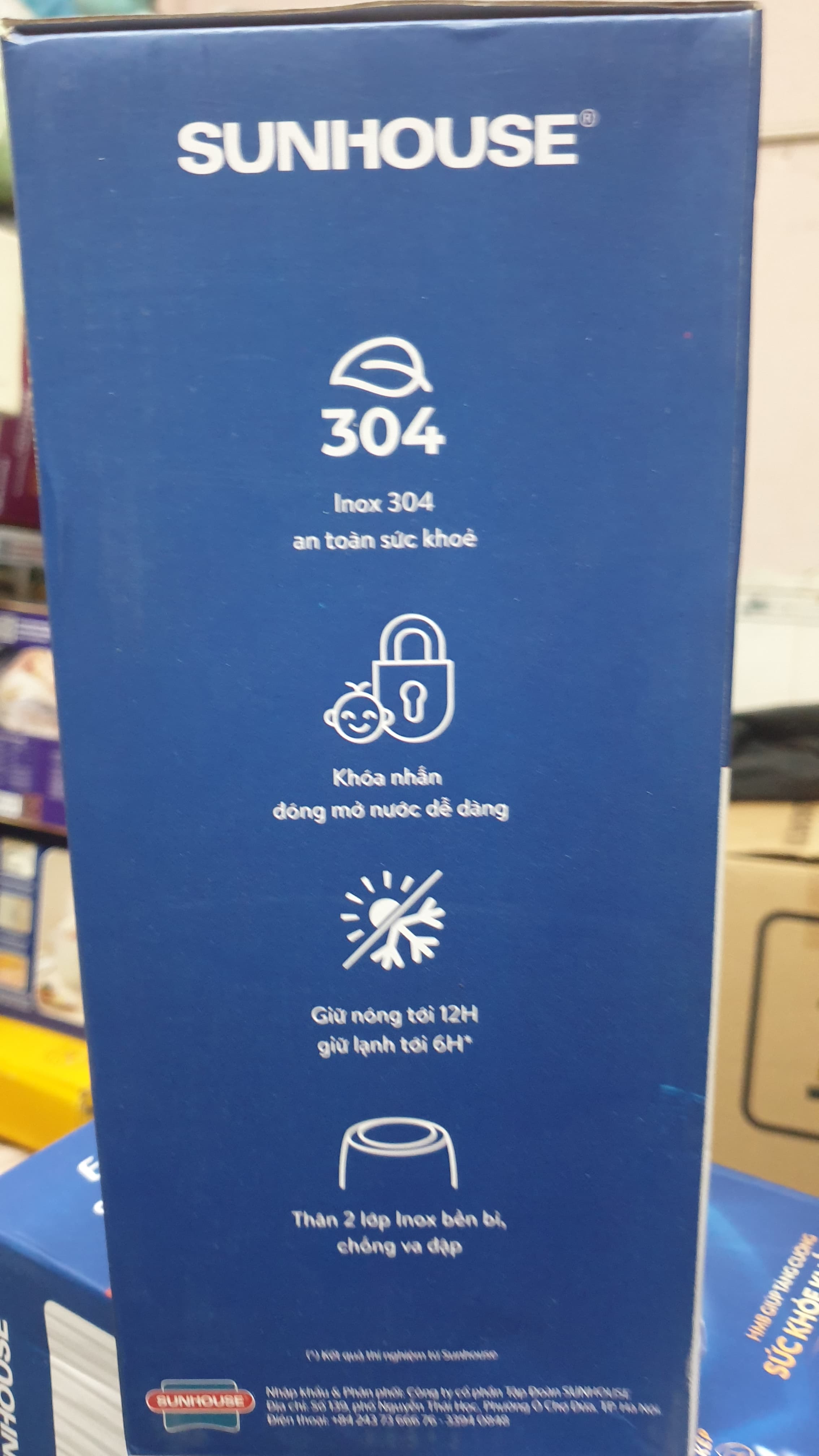 ẤM GIỮ NHIỆT 1,4L INOX 304 SUNHOUSE ảnh 5