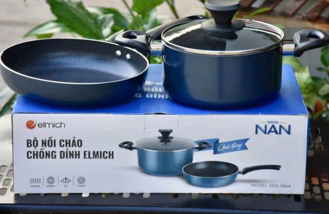 BỘ NỒI CHẢO CHỐNG DÍNH ELMICH