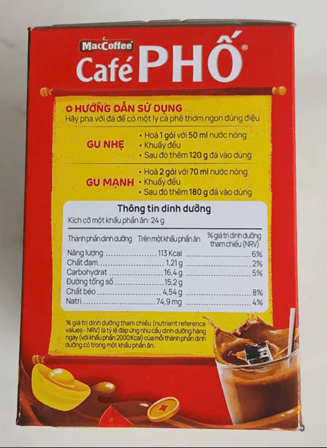 COMBO-2 HỘP MACC COFE-CAFE PHỐ SỮA ĐÁ-10 GÓI/24GR  ảnh 3
