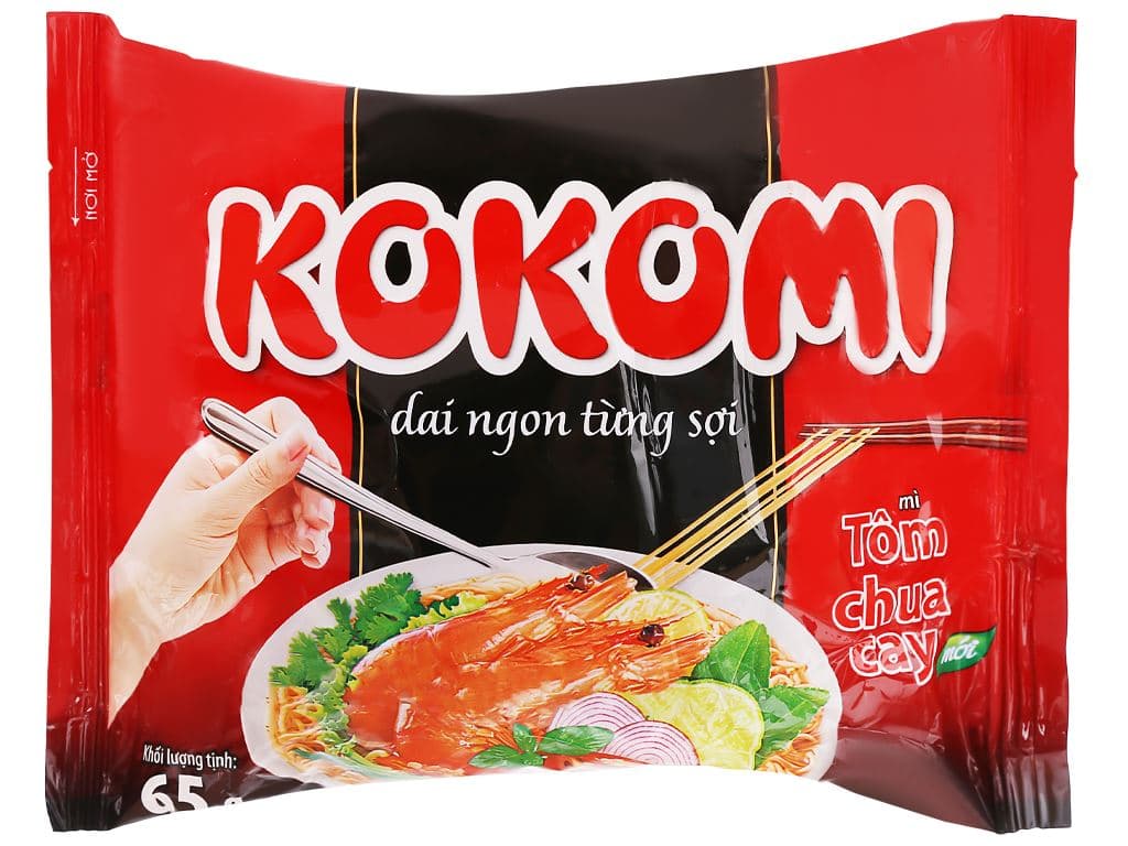 MÌ GÓI KOKOMI-VỊ CHUA CAY-30 GÓI/1 THÙNG ảnh 2