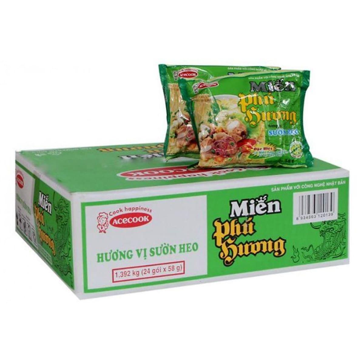 MIẾN PHÚ HƯƠNG-VỊ SƯỜN HEO-ACECOOK-24 GÓI/1 THÙNG