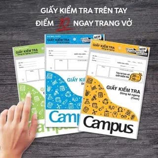 Combo 6 tập kiểm tra Campus kẻ ngang ( tự chọn) 