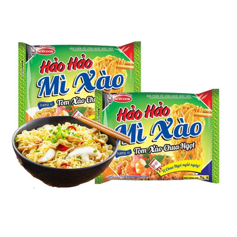 Thùng 30 gói mì xào Hảo Hảo tôm xào chua ngọt 75g-HÀNG CHÍNH HÃNG