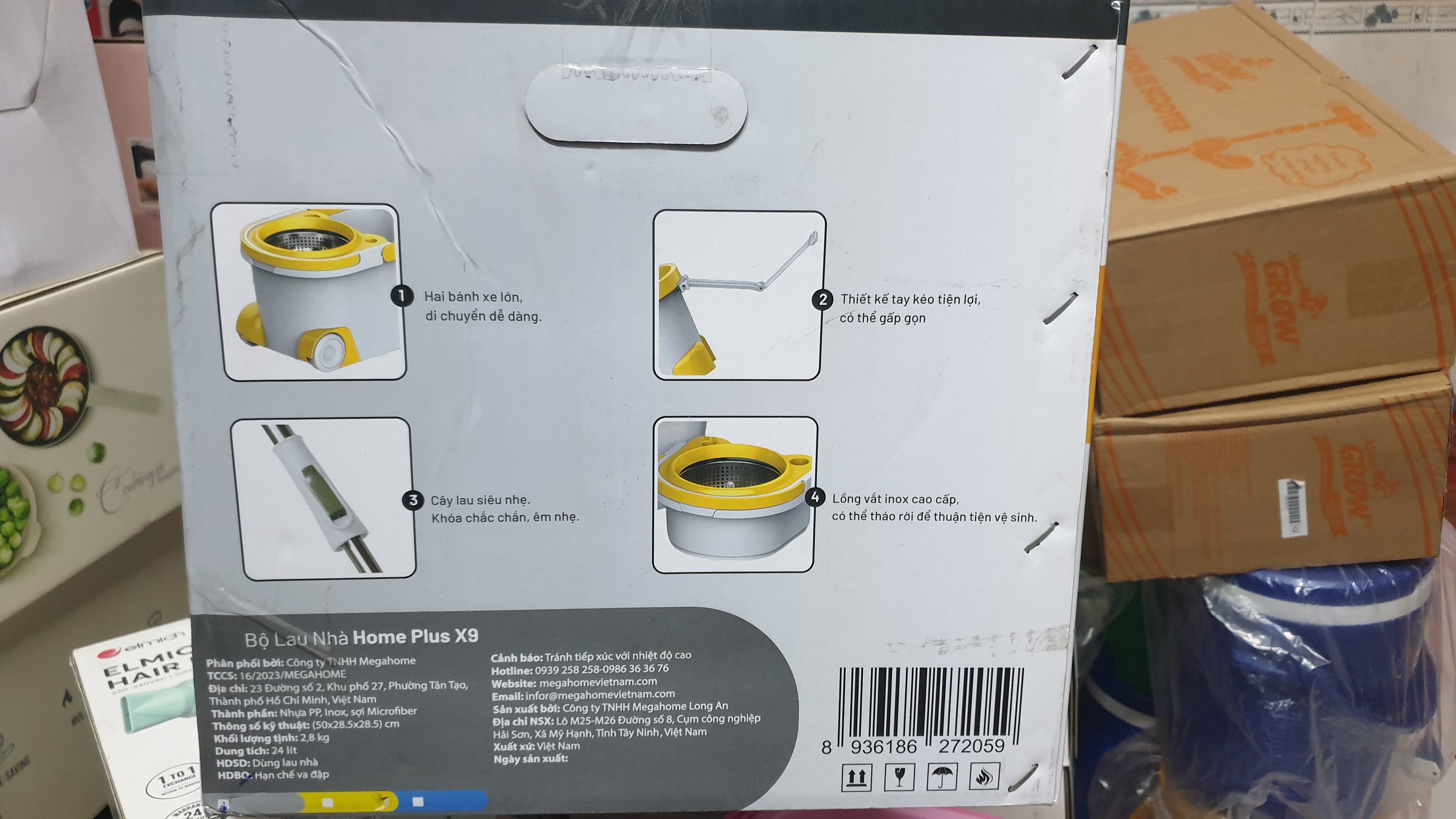 Bộ lau nhà Homeplus X9 của thương hiệu Megahome ảnh 2