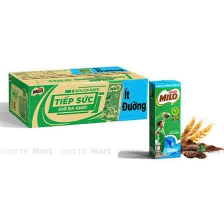 1 thùng sữa Milo 180ml ít đường 