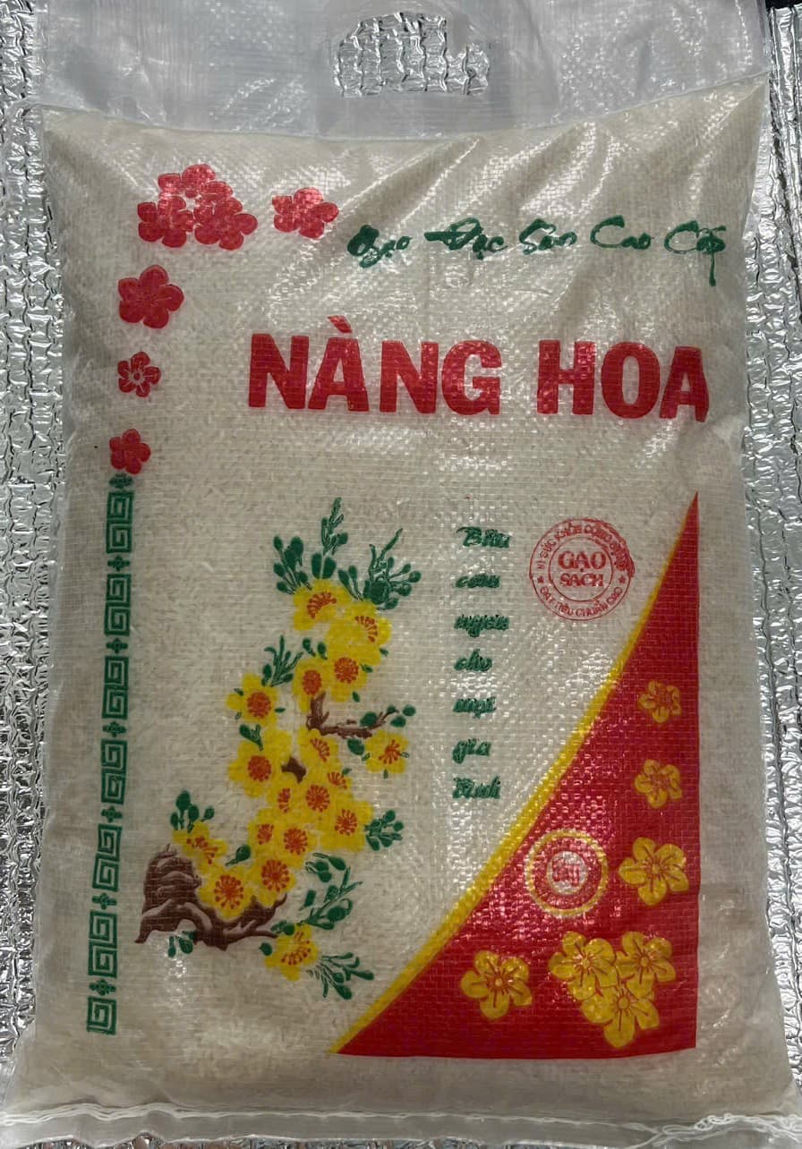 Gạo Nàng Hoa Loại 1 Cao Cấp - Túi 5 Kg