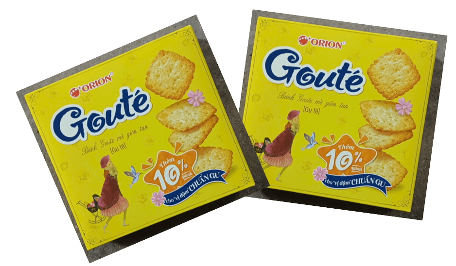 COMBO-2 GÓI BÁNH GOUTE-MÈ ĐEN GIÒN TAN-ORION ảnh 2