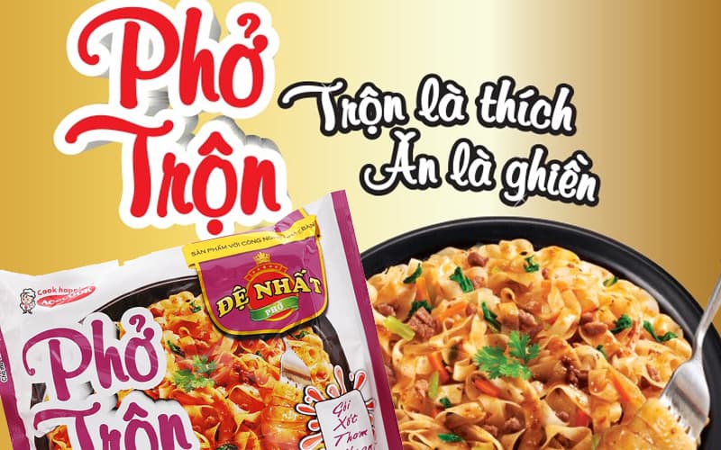 ( Thùng 18 gói ) PHỞ TRỘN ĐỆ NHẤT HƯƠNG VỊ BÒ 84gr