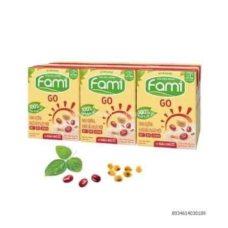   Combo 2 lốc sữa Fami đậu đỏ
