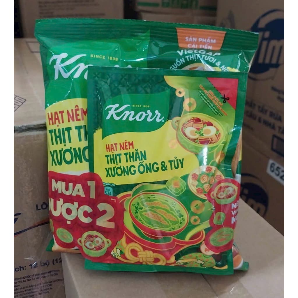 (Mua 1 Tặng 1)Hạt Nêm Knorr Gói 900g Đậm Đà Thơm NgonTừ Thịt Xương 