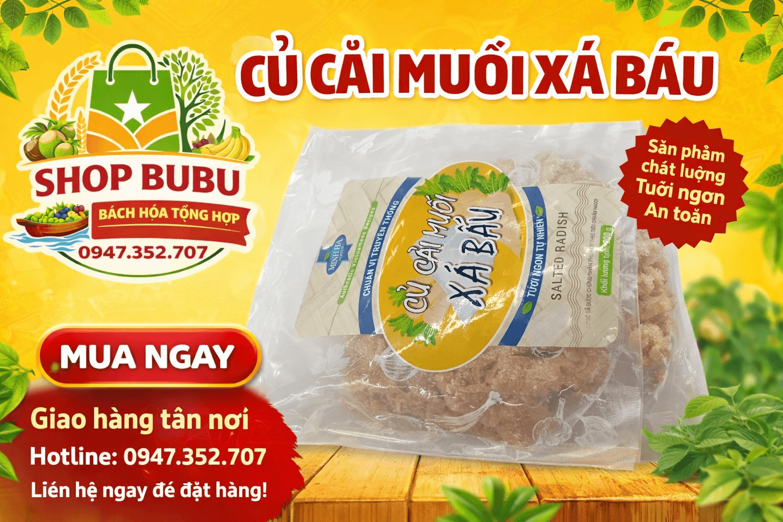 Combo 2, Củ cải muối - Xá bấu