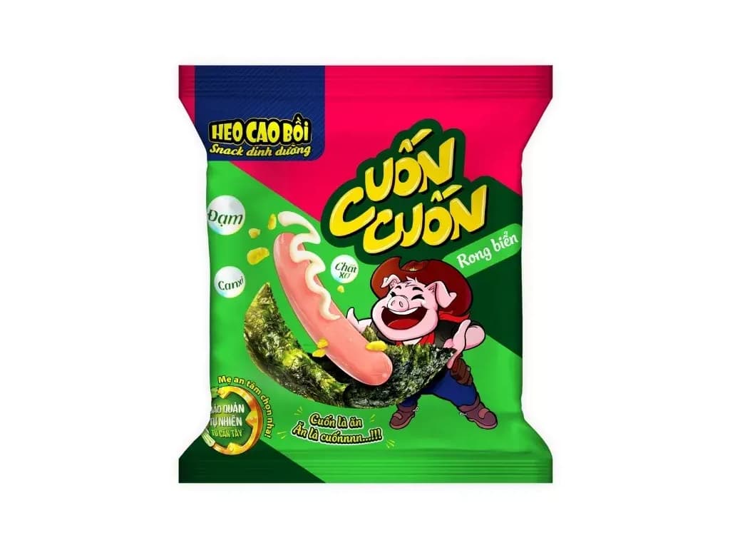Combo 3 Xúc Xích Cuốn Cuốn Rong Biển Heo Cao Bồi - Gói 48.5g (3 cây) ảnh 2