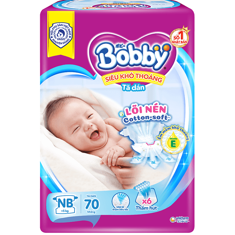 Tả Dán Sơ Sinh BOBBY cho bé 0-3 tháng