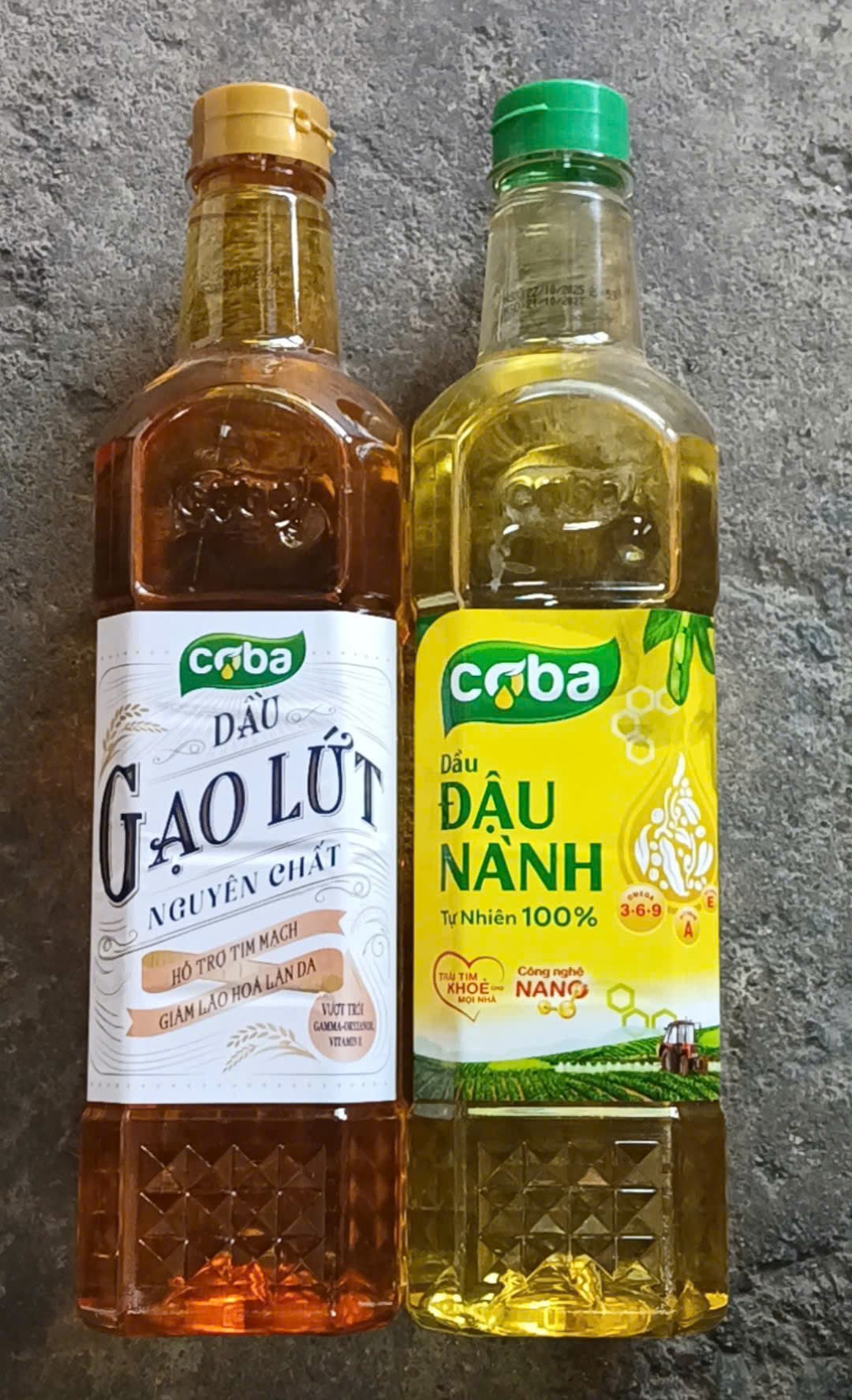 COMBO-2 CHAI "1 DẦU GẠO LỨT+1 DẦU ĐẬU NÀNH"-CÔ BA-1 LÍT