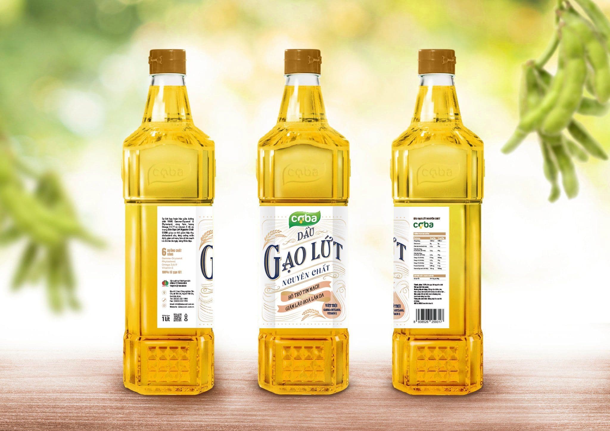 COMBO-2 CHAI "1 DẦU GẠO LỨT+1 DẦU ĐẬU NÀNH"-CÔ BA-1 LÍT ảnh 2