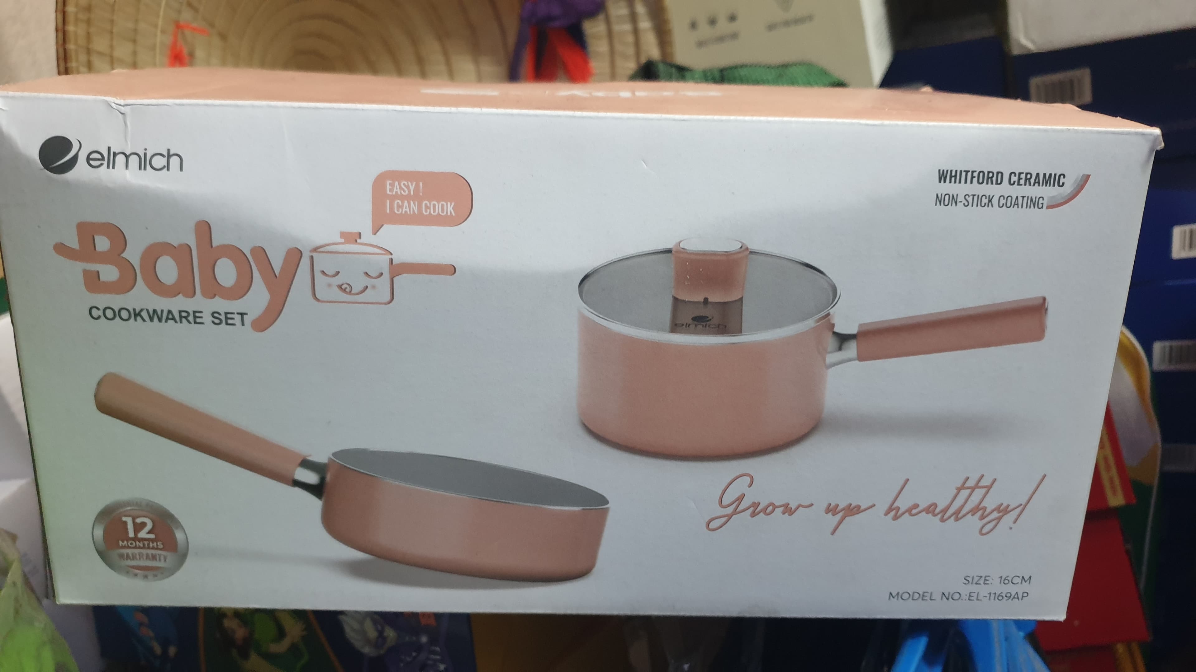 Bộ nồi chảo chống dính Elmich Baby EL-1169AP (size 16cm) ảnh 3