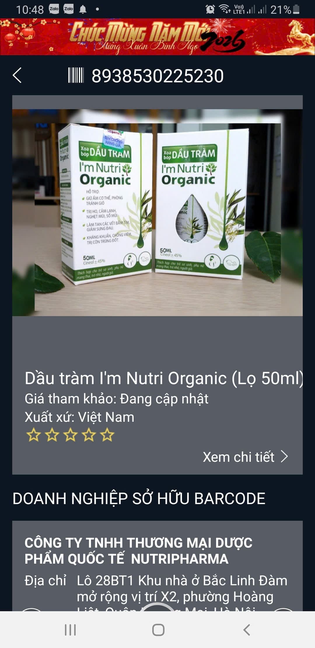 Dầu tràm organic ảnh 2