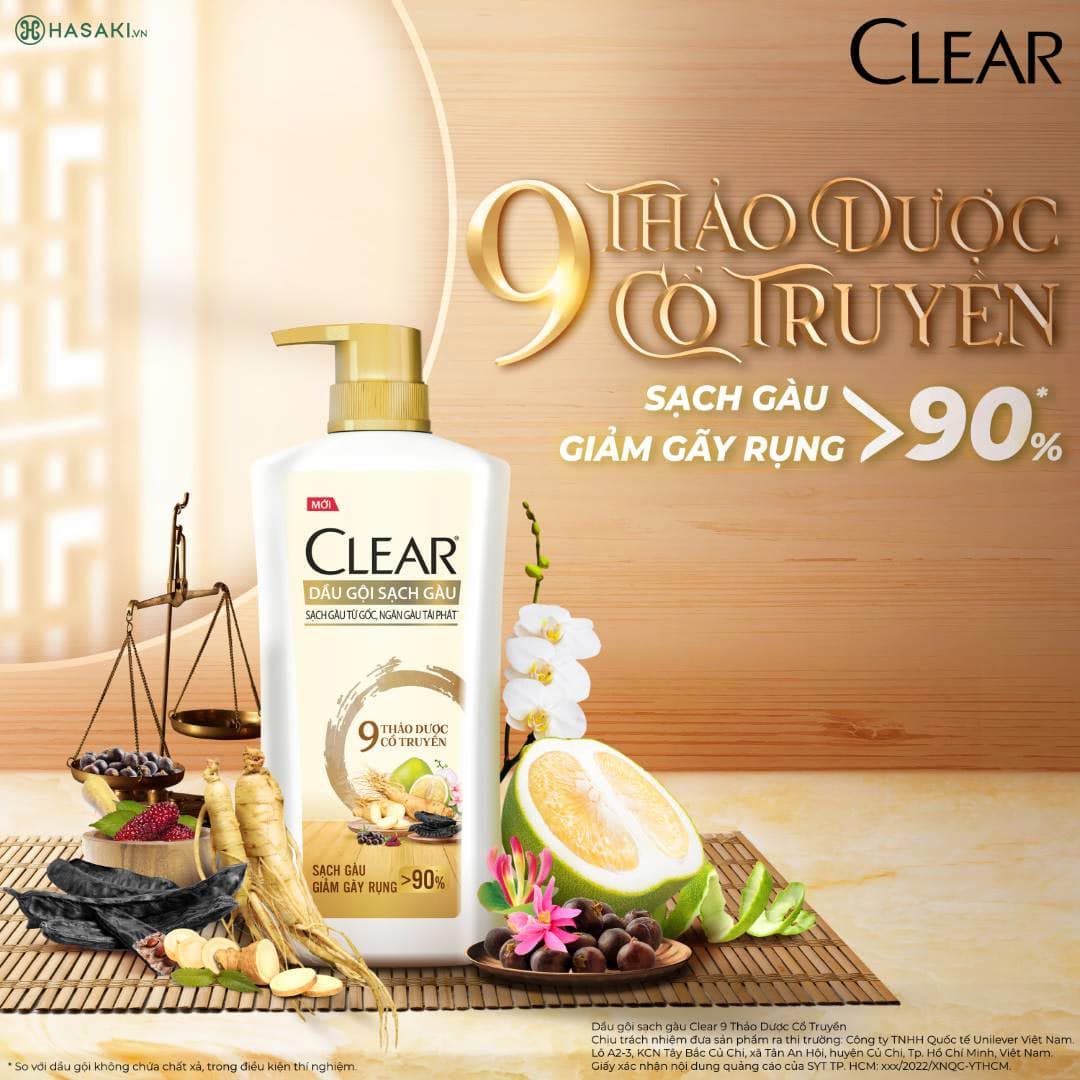 Dầu Gội CLEAR Thảo Dược Cổ Truyền 630g