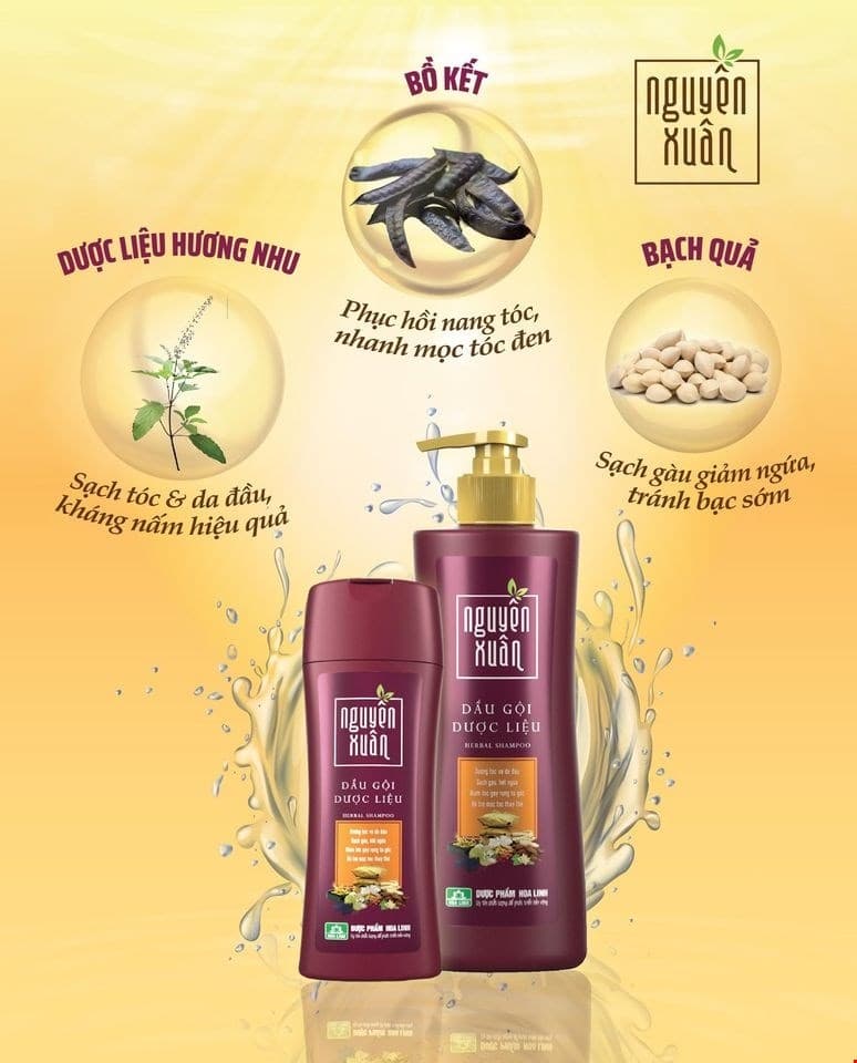 Dầu Gội Dược Liệu NGUYÊN XUÂN 450ml ảnh 2