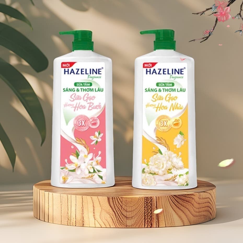 Sữa Tắm Hazeline Sữa Gạo Hoa Bưởi Hoa Nhài Chai 800g
