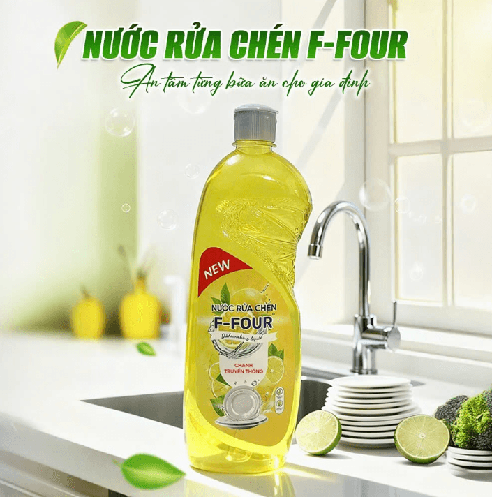 Nước rửa chén F-FOUR Chanh Truyền Thống 