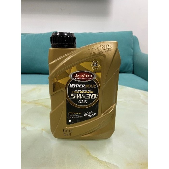 Dầu nhớt cao cấp động cơ ô tô máy xăng, loại nhớt Tribo SAE 5w30 API SP FULL SYNTHETIC, can 1 lít. Thương hiệu Tribo (UAE).